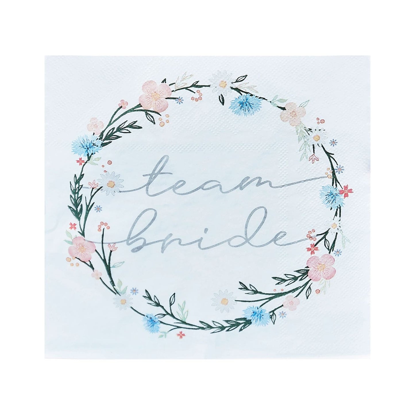 serviettes jetables team bride boho pour evjf