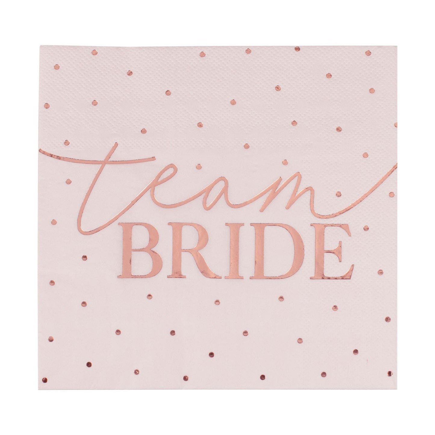 Serviettes Rose pastel Team bride EVJF