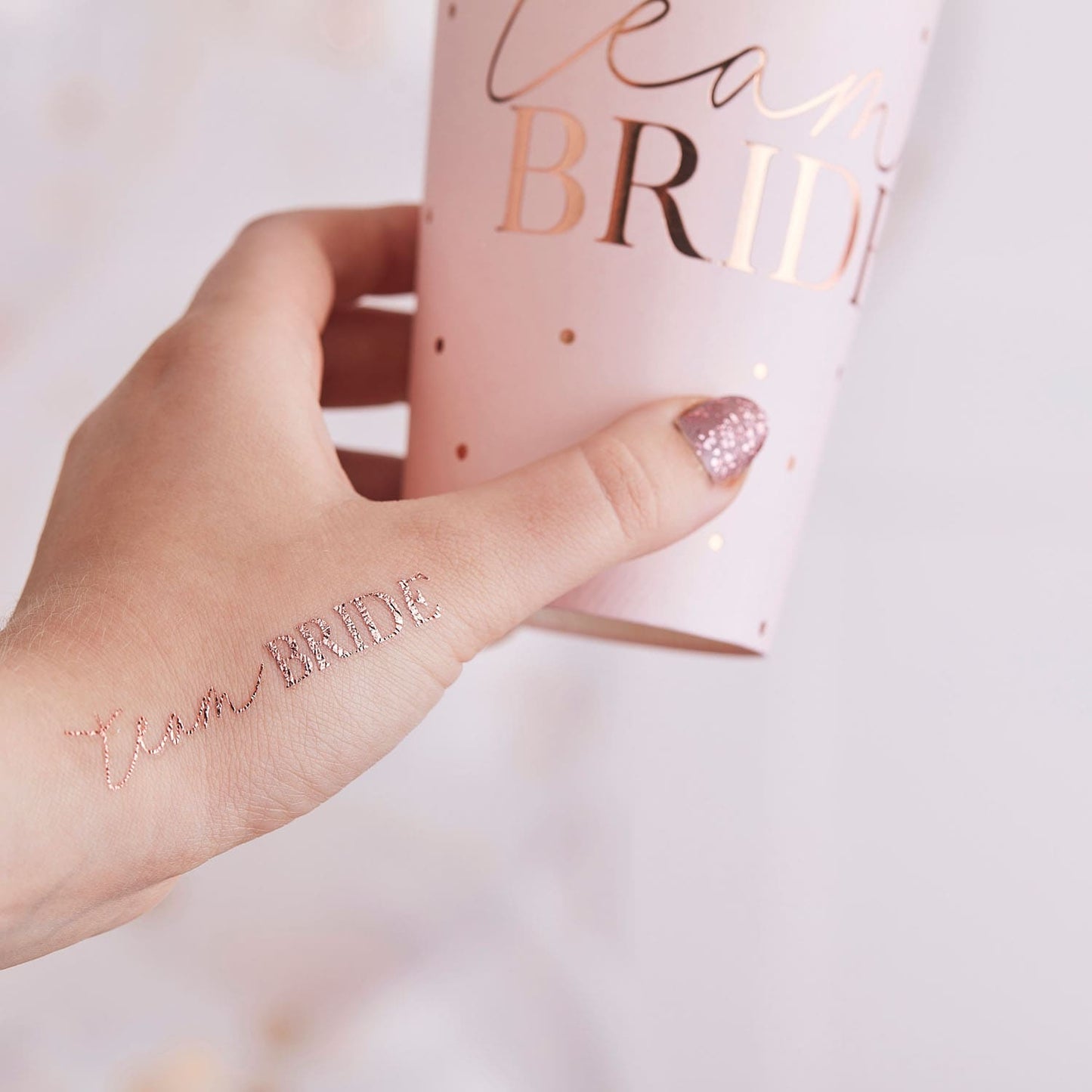 tatouages team bride rose gold pour EVJF