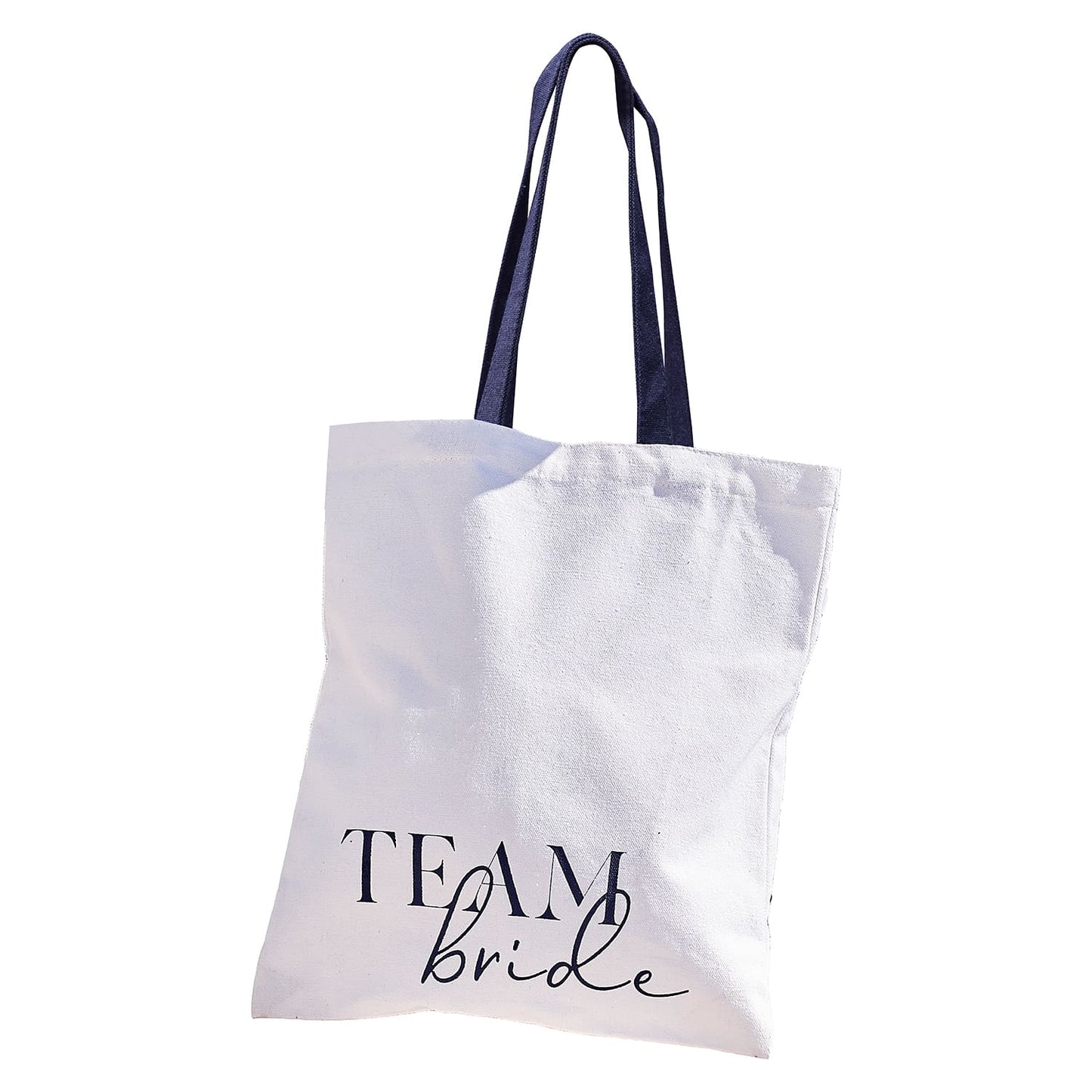 Tote bag team bride blanc écriture noire pour EVJF