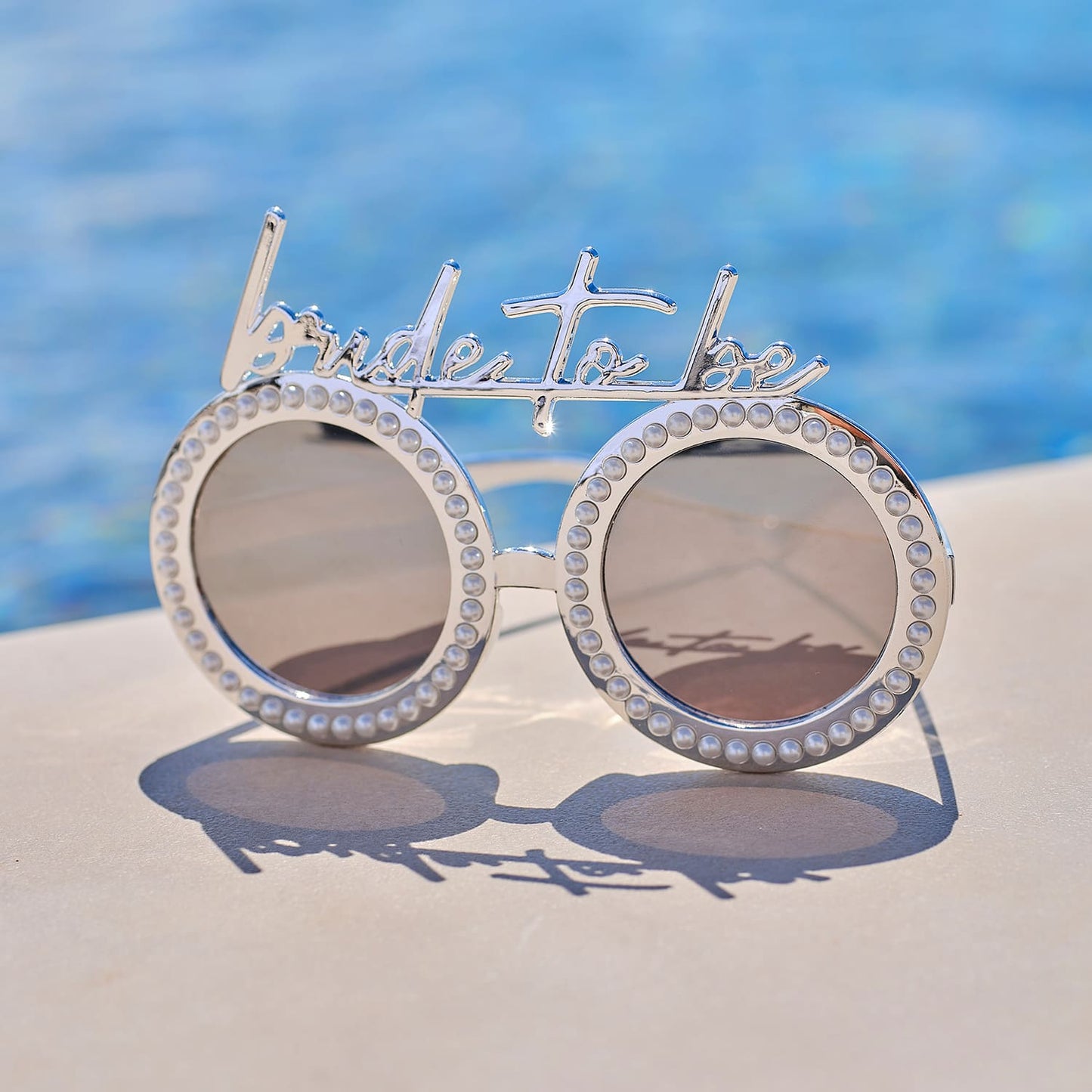 lunettes bride-to-be argentées & perles pour evjf