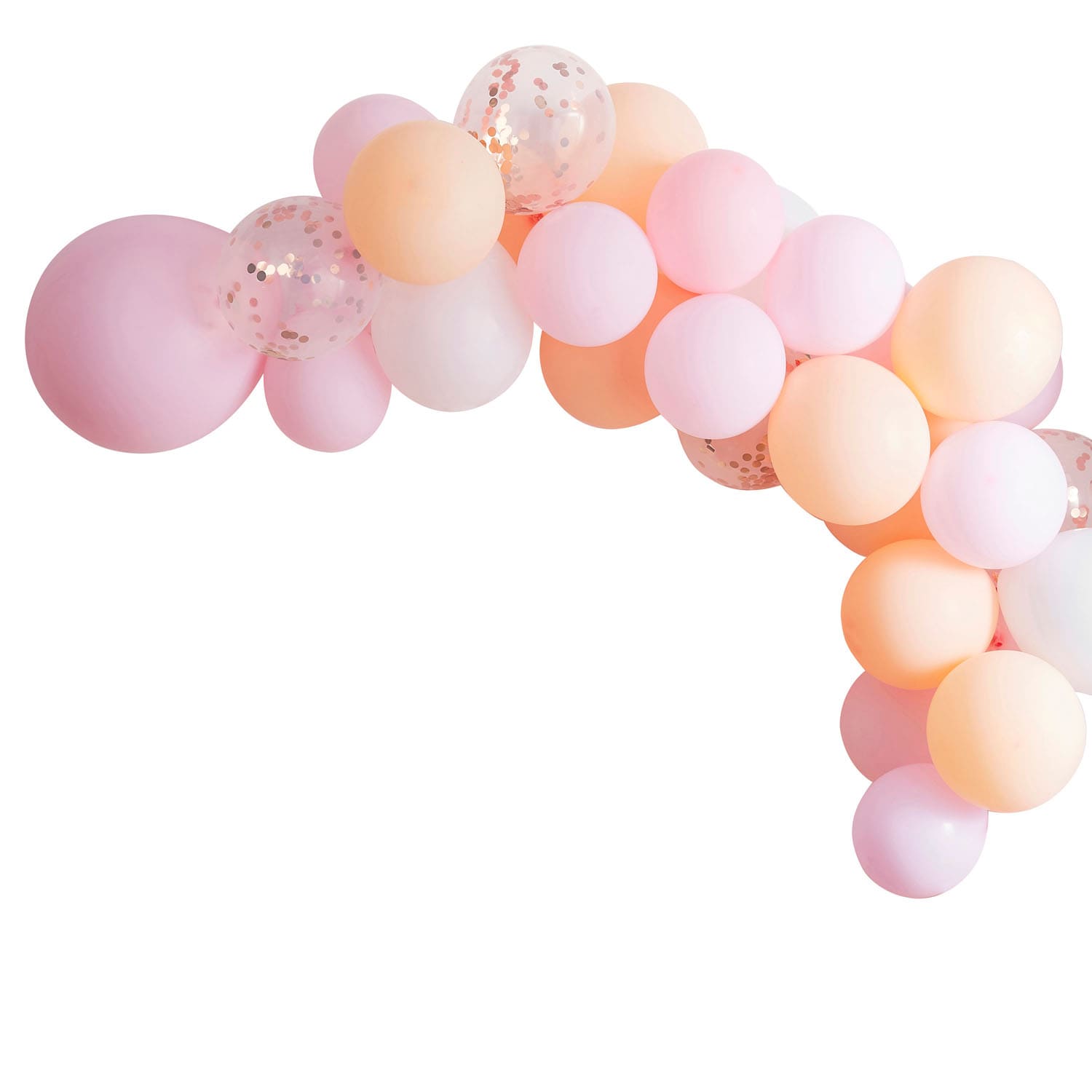 Arche Ballons Mat Rose Pastel Pêche Confettis pour EVJF