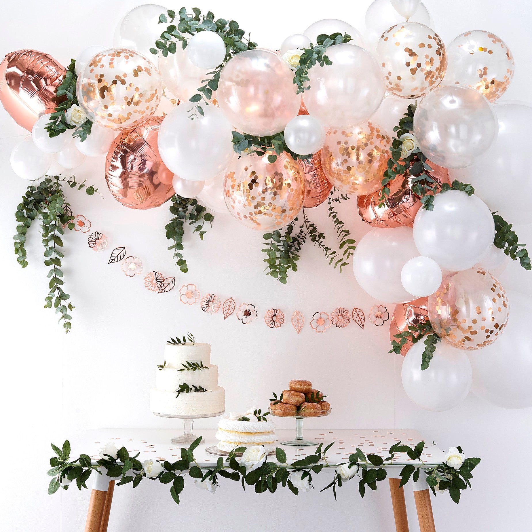 Arche Ballons Rose Gold EVJF Mariage Lital Bride