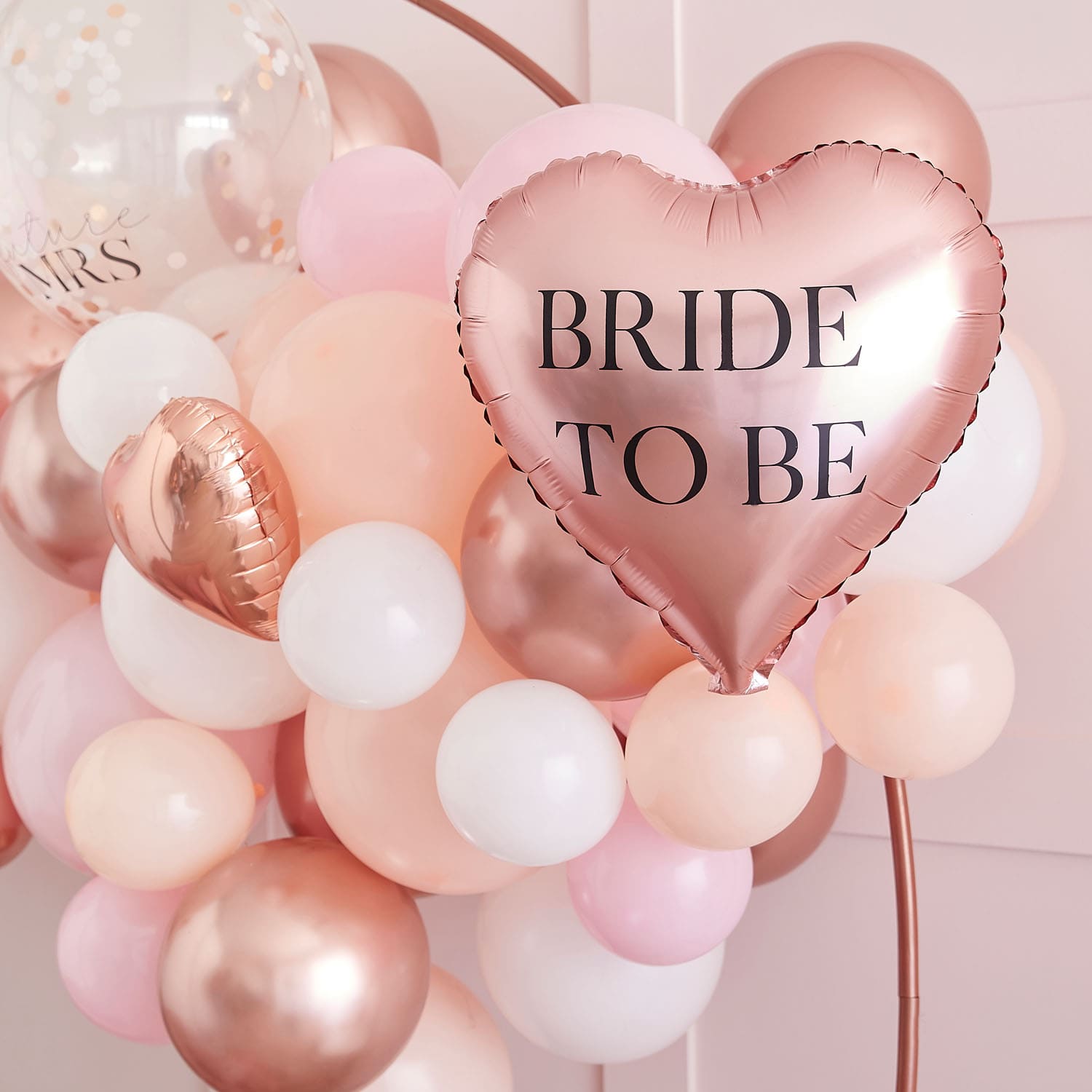 Arche Ballons Rose Gold Pêche Blanche EVJF Mariage – Lital Bride