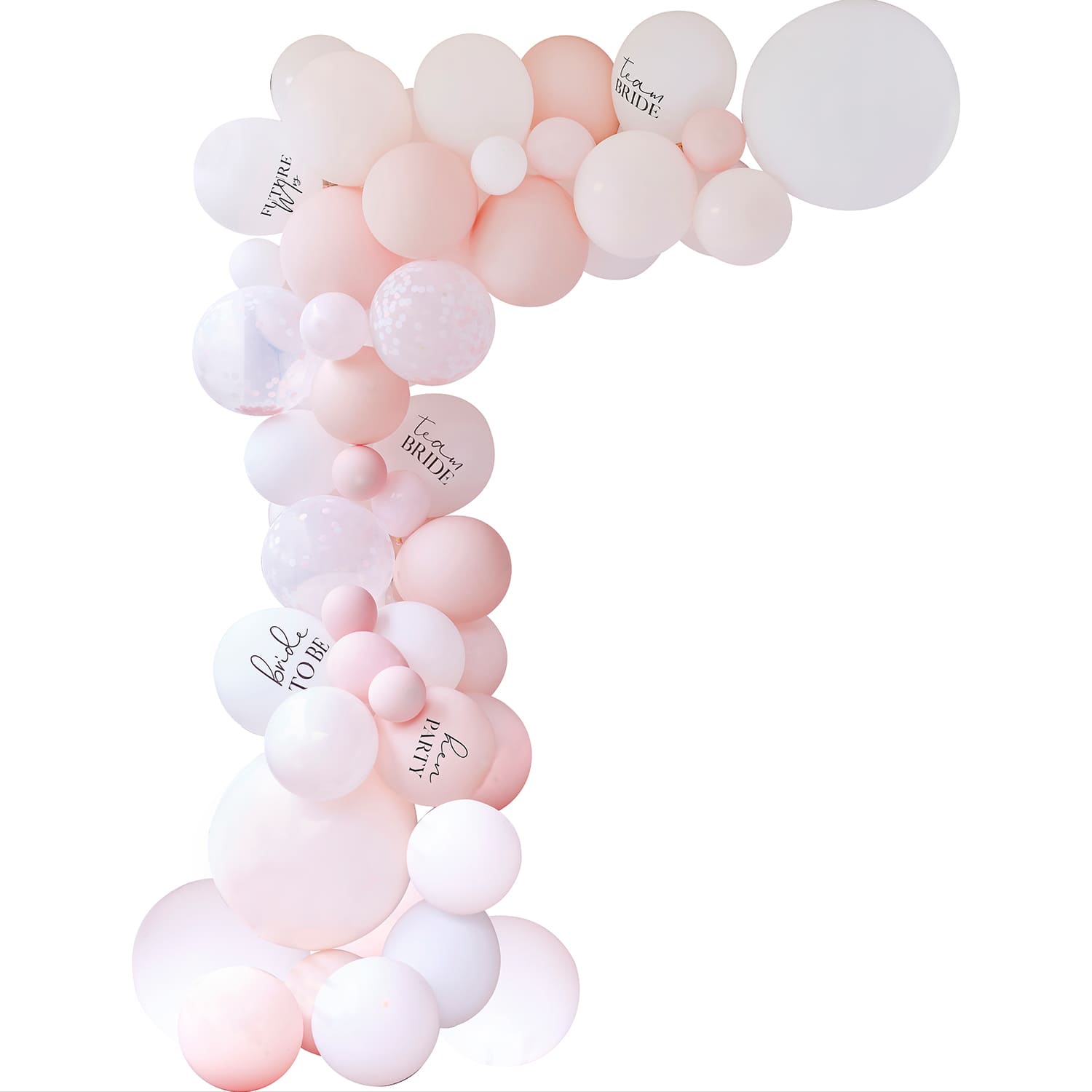 Arche de ballons rose pastel & blanche pour evjf
