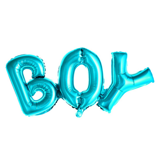 ballon bleu pétant boy pour baby shower ou gender reveal