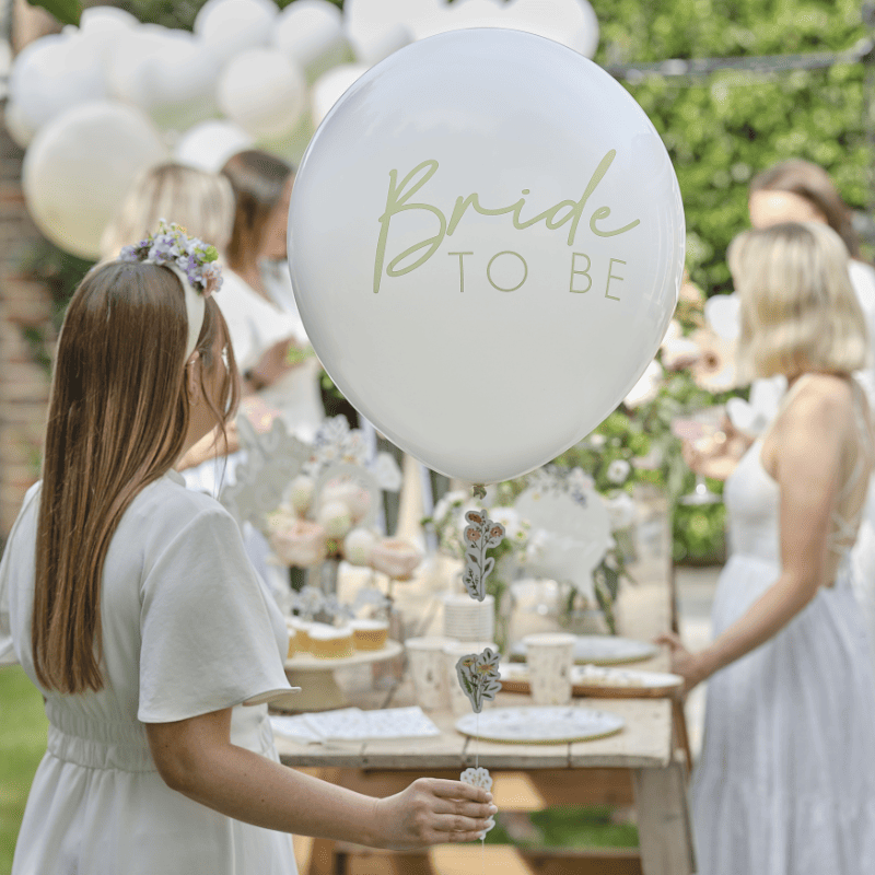 Ballon XXL Bride-to-be floral pour EVJF