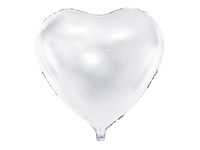 Ballon blanc en forme de coeur pour décorer les EVJF ou fiançailles de 45cm