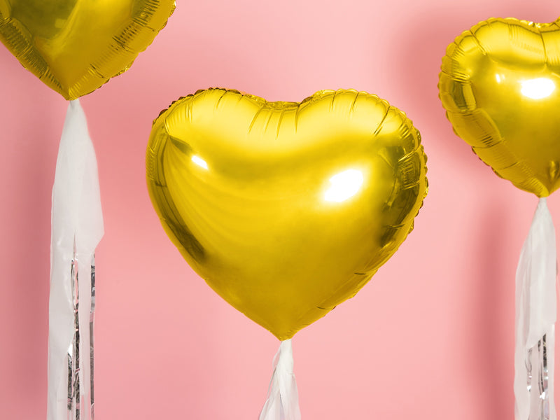Ballon en forme de coeur doré pour un EVJF 45 cm