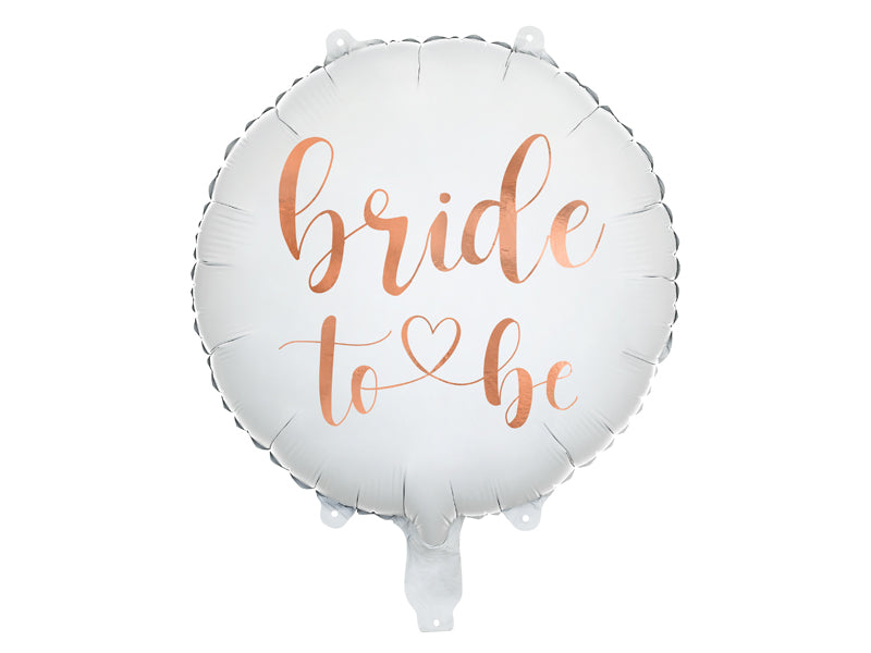 Ballon Rond blanc avec inscription Bride Gold pour EVJF