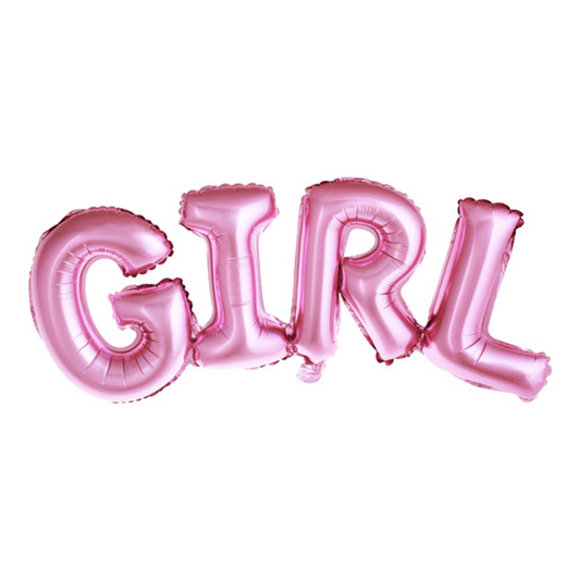 ballon rose pétant girl pour baby shower ou gender reveal