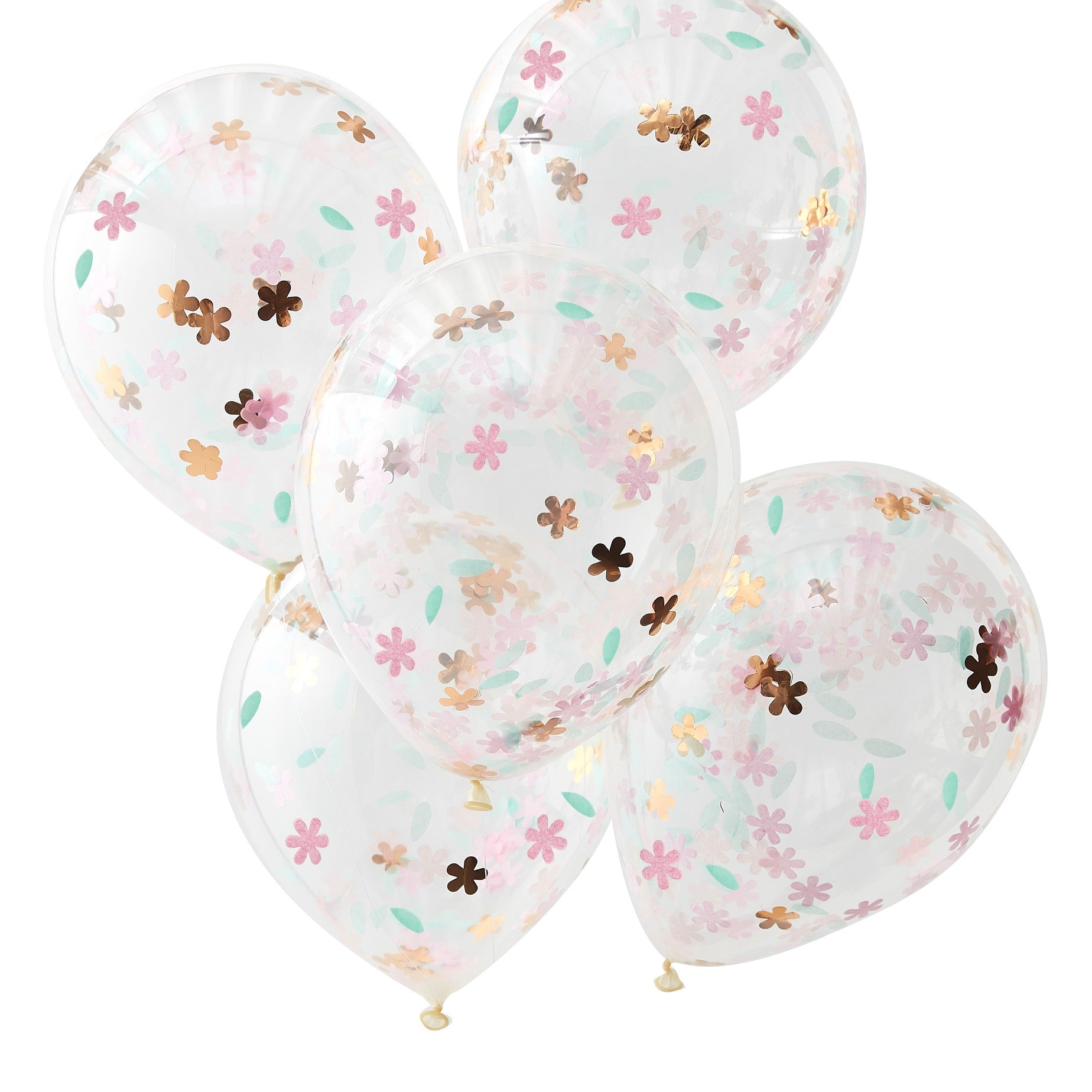 ballons confettis fleurs pastel pour déco evjf