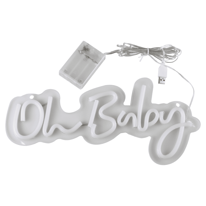 Néon Oh Baby pour Baby Shower et Gender reveal cadeau future maman